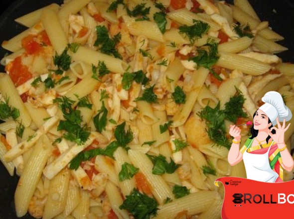 Кальмары с цветной капустой и макаронами - «Блюда из морепродуктов»