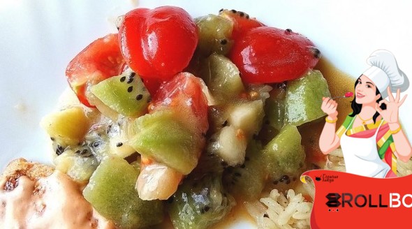 Салат с киви и помидор - «Кулинарные рецепты»