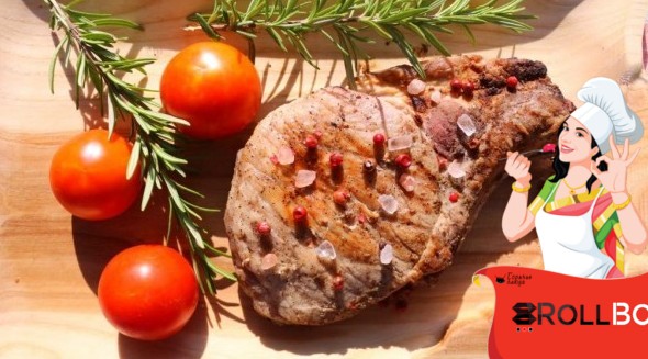 Стейк. Корейка на гриле. Ничего лишнего. - «Мясные блюда»